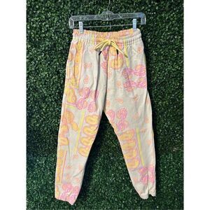 Bananas Monkey BONE PAISLEY Sweatpants Sz Small